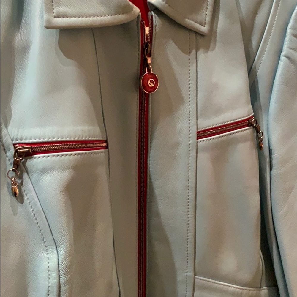 🎉2x HP🎉 St. John Sport leather zip jacket - Picture 4 of 7